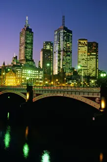 Australia, Victoria, Melbourne, Swanston Street Bridge