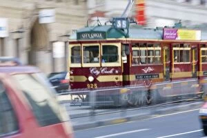 Images Dated 2006 May: Australia, Victoria, Melbourne, streetcar (blurred motion)