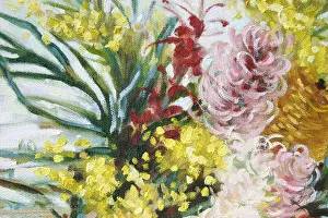 Banksia Prints: Australian Native Flowers Oil Painting