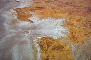 Images Dated 11th August 2018: Australian Outback Aerial Photography over Lake Eyre