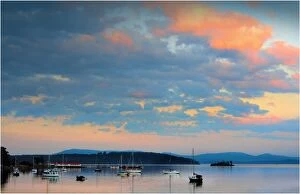 Images Dated 29th March 2011: An autumn dusk at Dover, a small coastal fishing village in Southern Tasmania