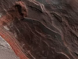 Images Dated 17th August 2020: Avalanche on Mars