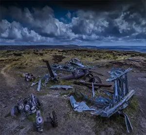 B29 Plane Wreck, Glossop Moors, Peak district, England, UK