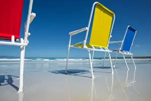 Beach chair at the seaside
