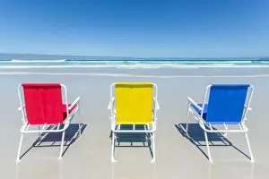 Beach chairs on a beach