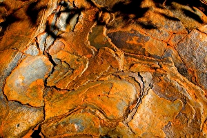 A beautiful abstract image of rock in the sunshine in the Pilbara region of