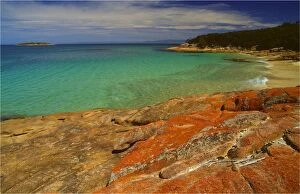 Images Dated 21st November 2013: Beautiful aqua coloured water on the east coast of the Freycinet Peninsular, Tasmania