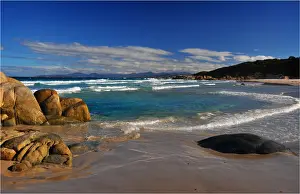 Binnalong bay, east coastline of Tasmania, Australia