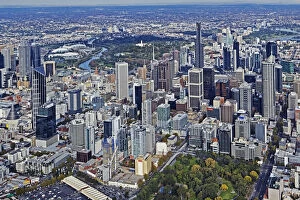 Images Dated 30th April 2011: Birds eye view of skyline of Melbourne