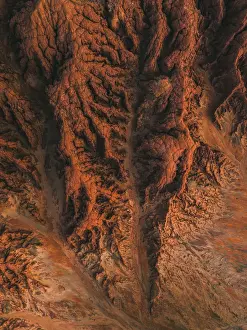 Bizarre rock textures shot from directly above, James Price Point, Australia