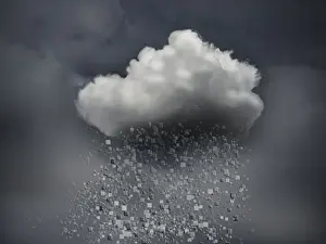 Digital Prints: black and white, block, cloud, cloud computing, concept, copy space, cyberspace, data