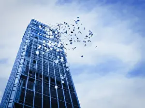 block, building, business, city, cloud, color image, computer graphic, concept, copy space