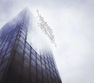 Office Prints: block, building, business, cloud, color image, computer graphic, concept, copy space