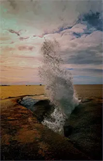 The blowhole at Bicheno, situated on the south East coastline of Tasmania