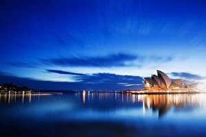 Sydney Opera House Collection: Blue morning at Sydney Opera House