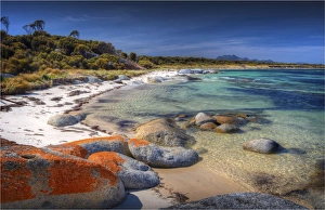 Blue Rocks, an area of coastline just north of Whitemark, Flinders Island, Bass Strait, Tasmania Blue Rocks, an area of coastline just north of Whitemark, Flinders Island, Bass Strait, Tasmania
