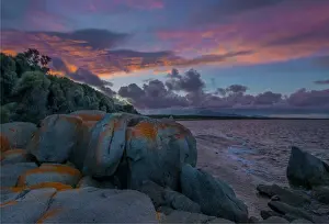 Blue Rocks, an area of coastline just north of Whitemark, Flinders Island, Bass Strait, Tasmania
