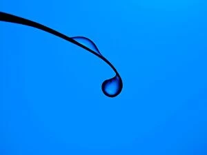 Images Dated 16th October 2014: Blue water drop