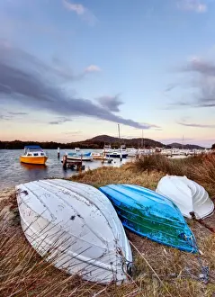 Steve Daggar Photography Prints: Boats on grassy bank
