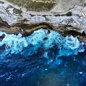 Ocean Wave Aerials Collection: Top down Bondi blues