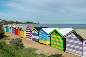 Images Dated 13th May 2014: Brighton Beach Colorful Bath Houses