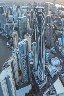 Images Dated 26th December 2018: Brisbane CBD- a Birds eye-view - an aerial shot taken from a helicopter III