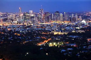 Brisbane Prints: Brisbane Skyline, Queensland, Australia