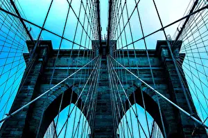 Alt New York Architecture Prints: Brooklyn Bridge architecture