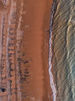 Broome Prints: Broome beach photographed from directly above, Australia