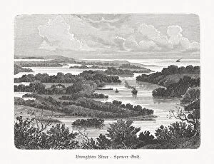 Images Dated 20th May 2019: Broughton River, Spencer Gulf, South Australia, wood engraving, published 1897