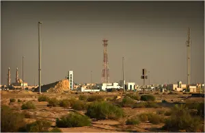 United Arab Emirates Prints: Building site, new suburbs, Abu Dhabi, united Arab Emirates