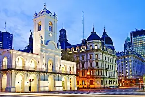 John W Banagan Prints: Cabildo de Buenos Aires, Plaza de Mayo