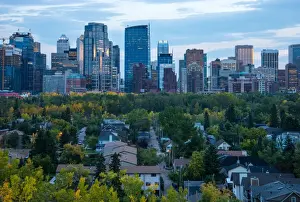 Naphak Modhiran Prints: Calgary city, Canada fall folliage