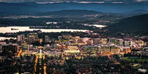 Awe Inspiring Australian Panoramas Collection: Canberra City Centre, View from Mount Ainslie, Australian Capital Territory