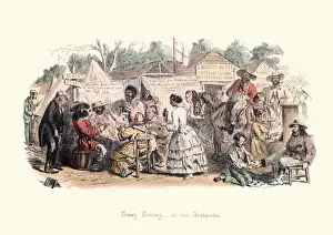 Images Dated 2020: Caricature of life in a nineteenth century Australian settlement, Victorian