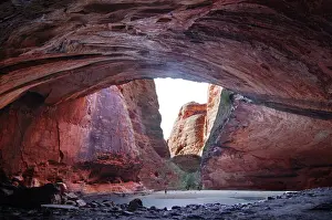 Cathedral Gorge within the ranges of Purnululu National Park or the Bungle Bungle Ranges