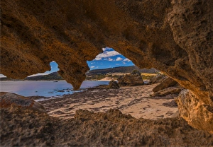 Cave beach, Flinders Island, Bass Strait, Tasmania, Australia Cave beach, Flinders Island, Bass Strait, Tasmania, Australia