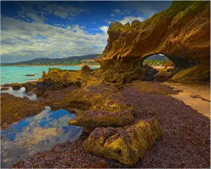 Cave beach, a remote and unusual part of the Western coastline of flinders Island, Bass Strait, Tasmania
