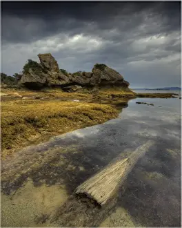 Cave beach, a remote and unusual part of the Western coastline of flinders Island, Bass Strait, Tasmania