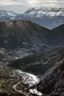 Images Dated 2012 November: Chamonix Mont Blanc valley and high rocky Alps