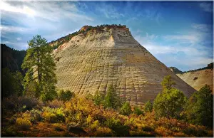 Chequerboard Mesa Zion national Park in south western United States