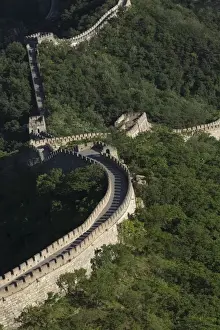 Elevated View Prints: China, Hebei province, Mutianyu, Great Wall of China