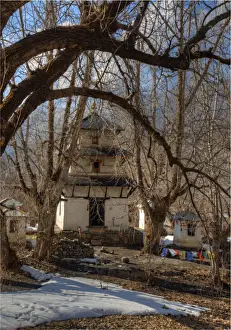 1970 1979 Prints: Chorten in the Muktinath area, Mustang region, Western Himalayas, Nepal