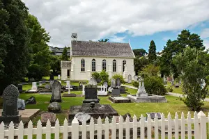 Bay Of Islands, North Island Prints: Christ Church at Russell, Bay of Islands, New Zealand