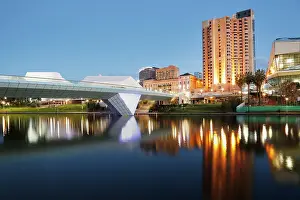 John White Photos Prints: City of Adelaide. Central Business District next to the River Torrens. South Australia