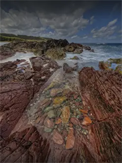 City of Melbourne Bay, named after a shipwreck, is a beautiful small cove on the Eastern coastline of King Island, Bass Strait, Tasmania