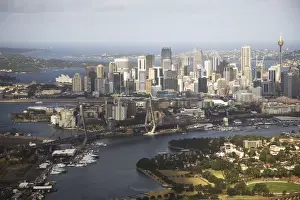 Quayside Prints: City skyline, Sydney, New South Wales, Australia