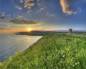 Kimmeridge Prints: Clavells tower, Kimmeridge bay, dorset, England