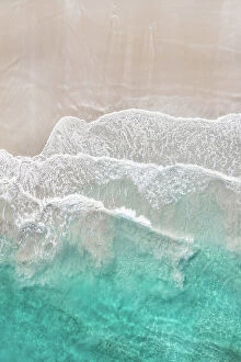 John White Photos Collection: Clean sandy beach with ocean waves. Sleaford Bay. Eyre Peninsula. South Australia