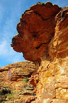 Cliff overhang near the staircase down into the Garden of Eden on the Kings Canyon Rim Cliff overhang near the staircase down into the Garden of Eden on the Kings Canyon Rim